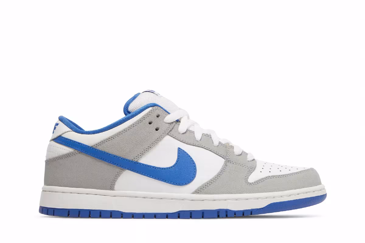 Nike Dunk Low Pro SB Matte Silver Varsity Royal, view 2