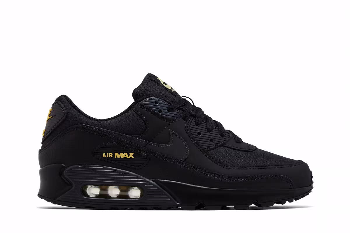 Nike Air Max 90 Black Buff Gold, view 2