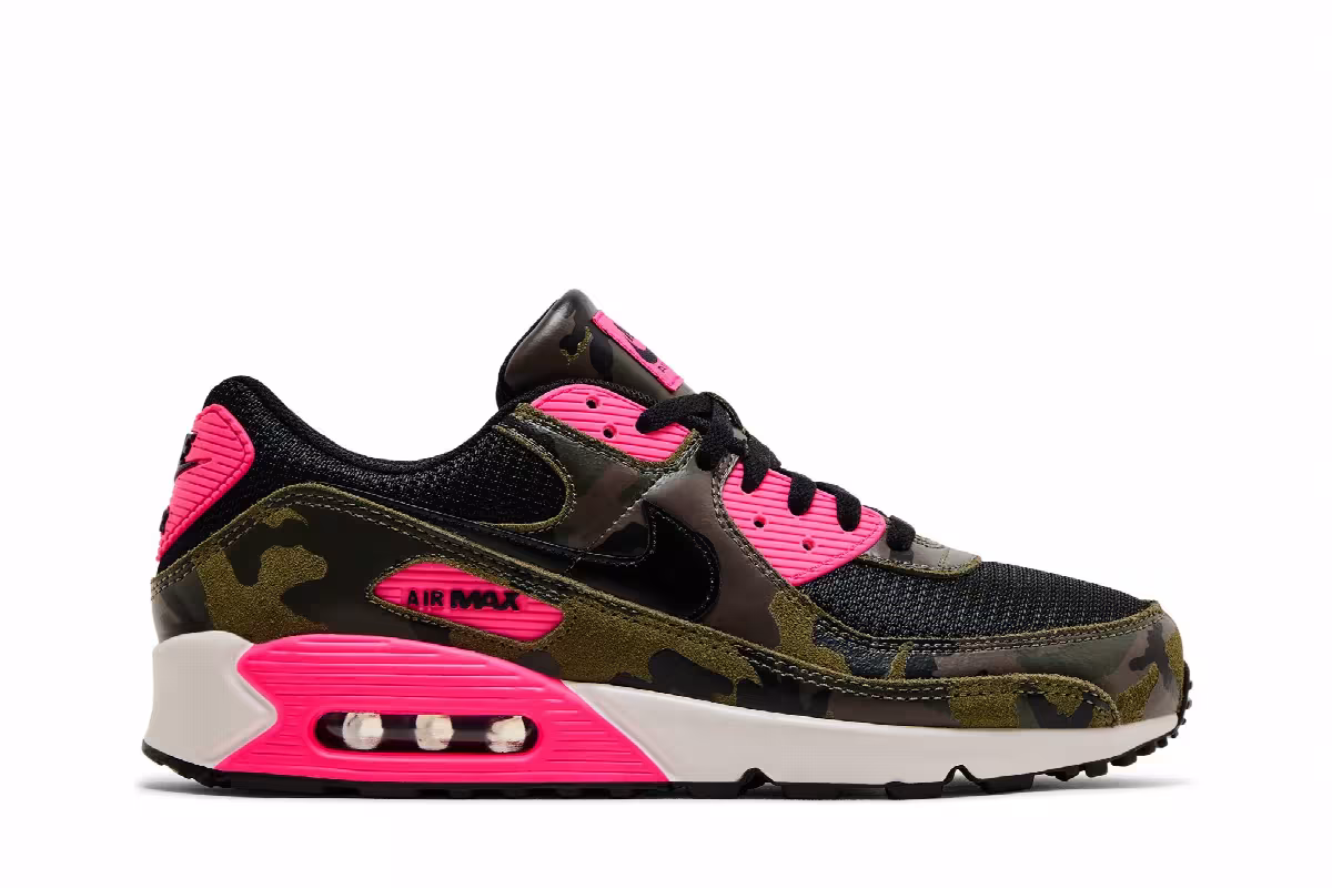 Nike Air Max 90 Premium Camo Pack - Sequoia Hyper Pink, view 2