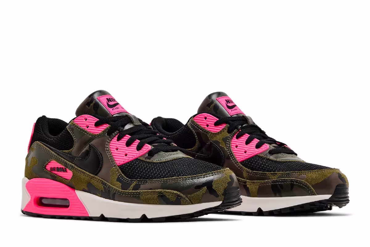 Nike Air Max 90 Premium Camo Pack - Sequoia Hyper Pink, view 9