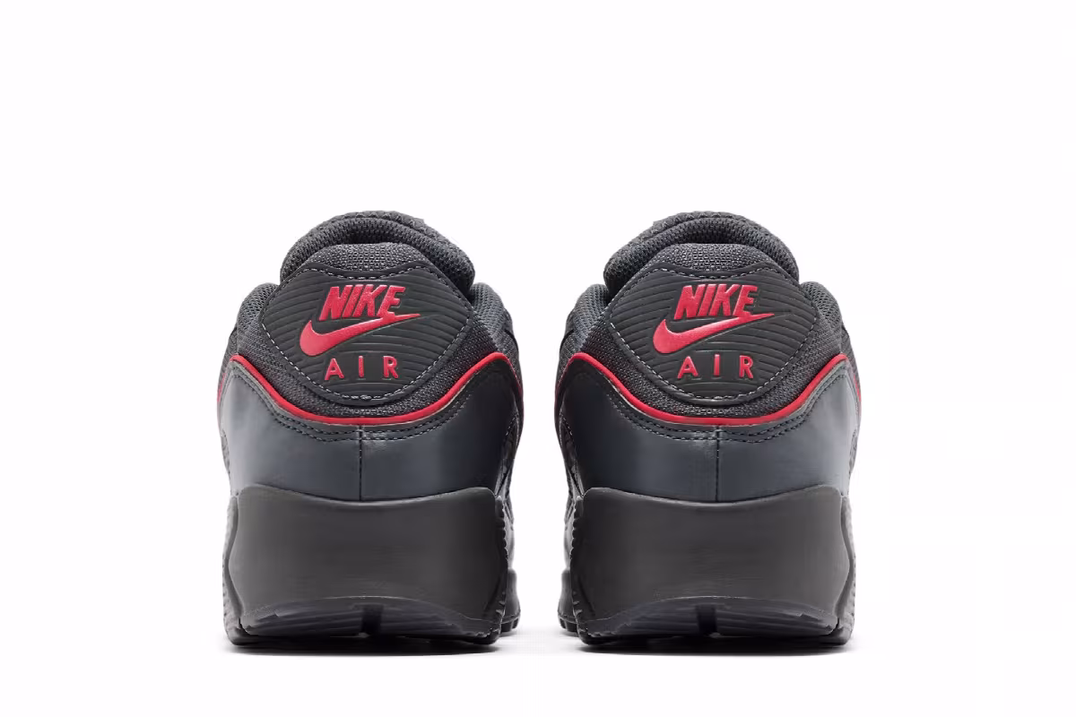 Nike Air Max 90 Premium Iron Grey University Red, view 7
