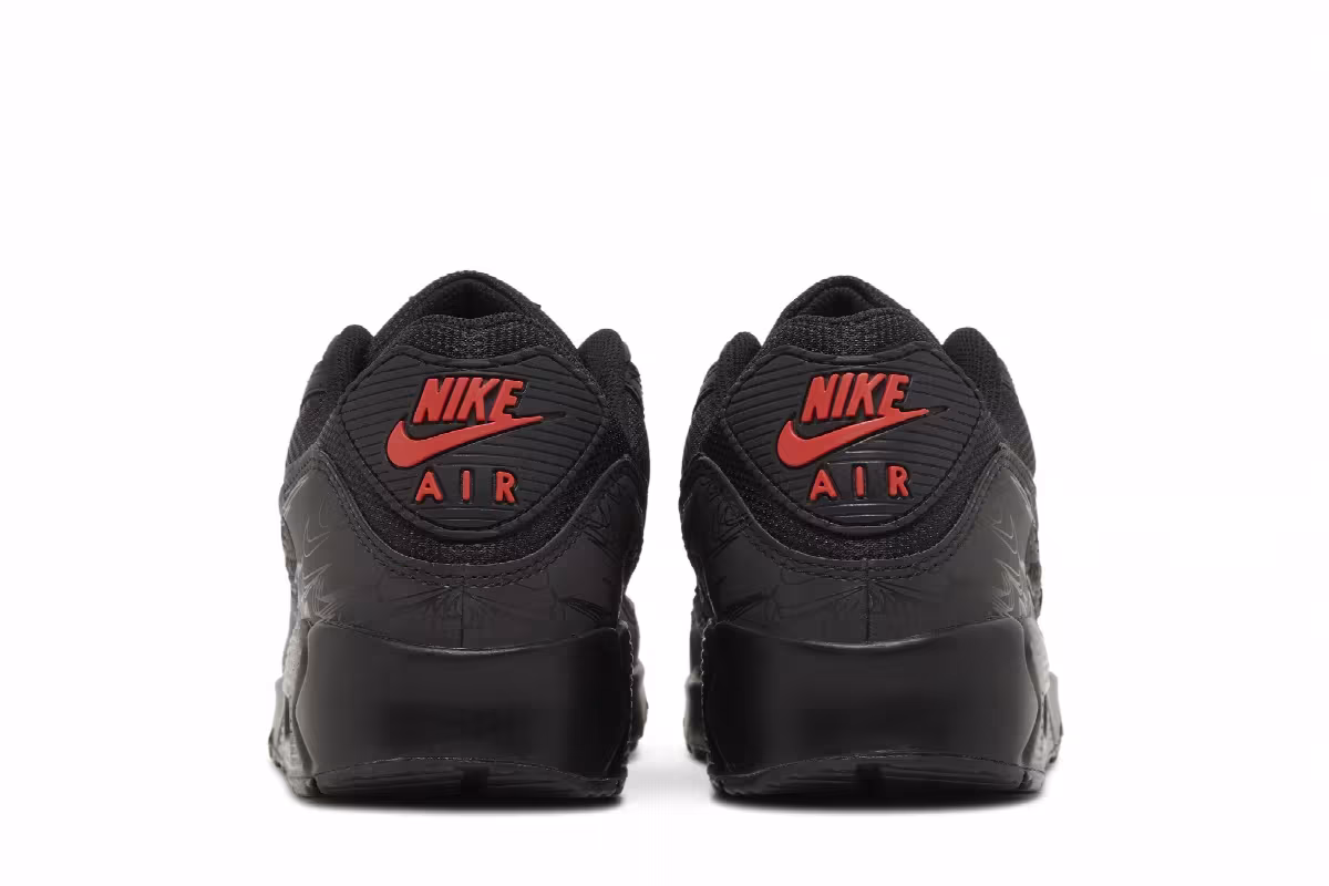Nike Air Max 90 Black Red Reflective, view 7