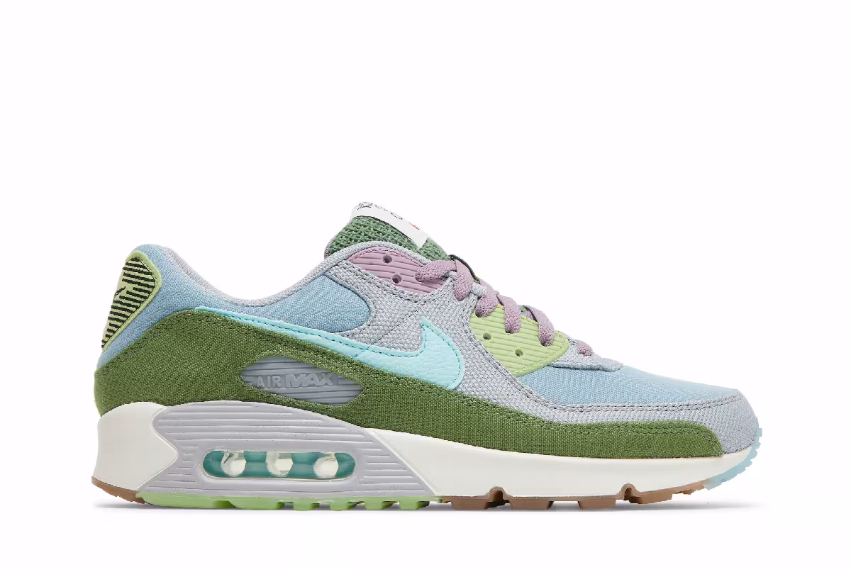 Nike Air Max 90 SE Sun Club - Worn Blue Treeline, view 2