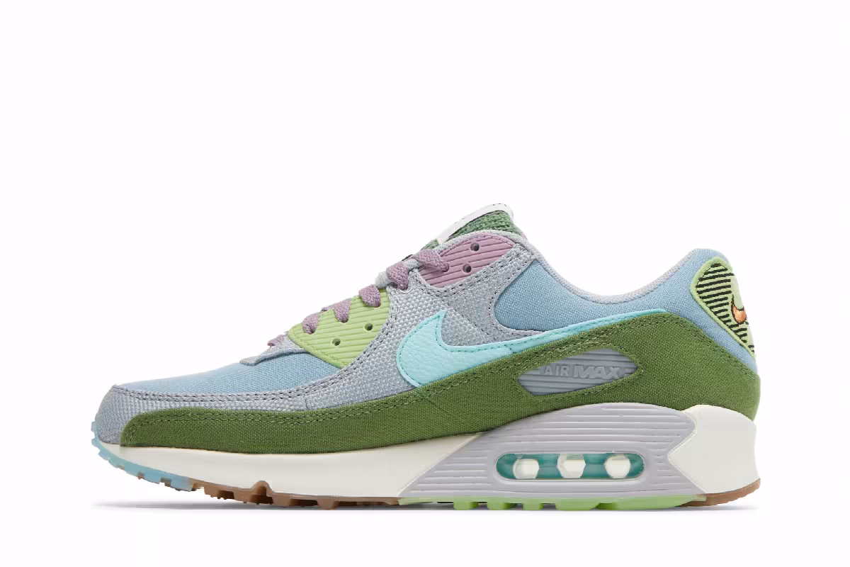 Nike Air Max 90 SE Sun Club - Worn Blue Treeline, view 4
