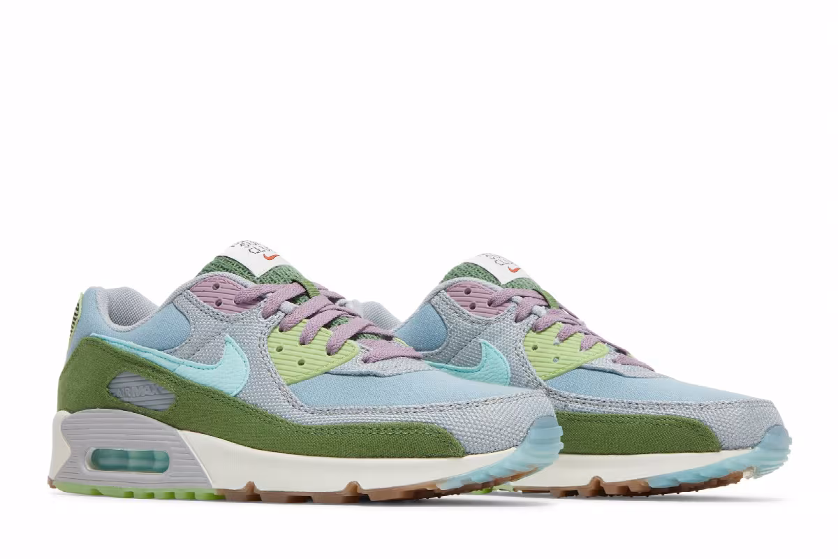 Nike Air Max 90 SE Sun Club - Worn Blue Treeline, view 9