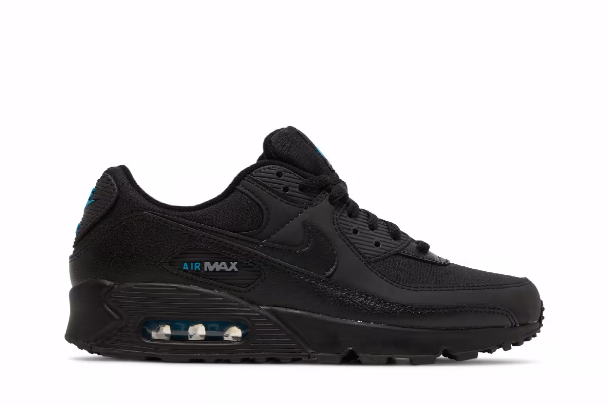 Nike Air Max 90 Black Laser Blue, view 2