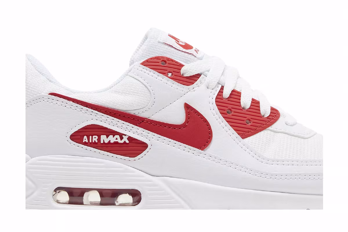 Nike Air Max 90 White University Red, view 3