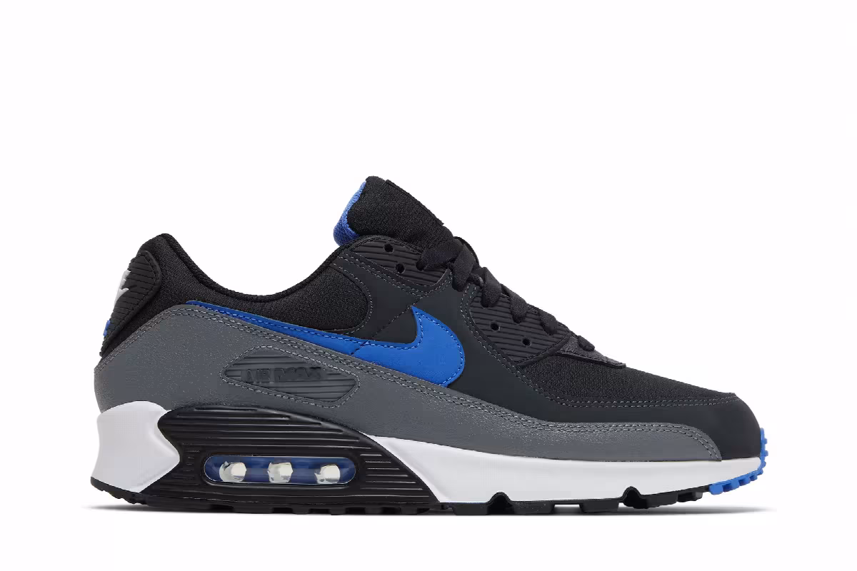 Nike Air Max 90 Black Medium Blue, view 2