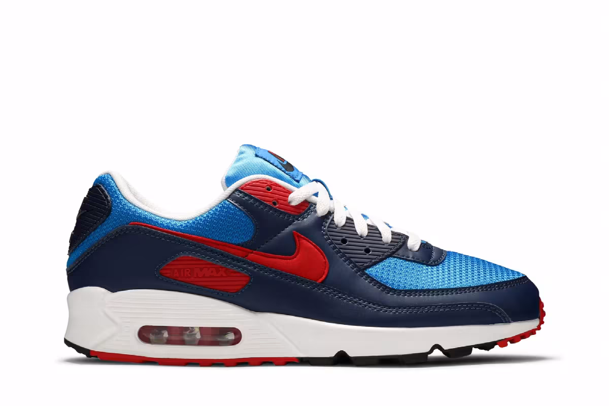 Nike Air Max 90 Photo Blue University Red, view 2