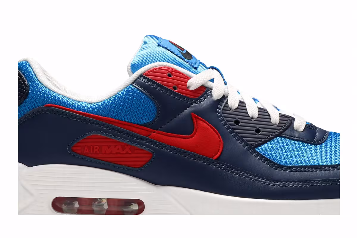 Nike Air Max 90 Photo Blue University Red, view 3