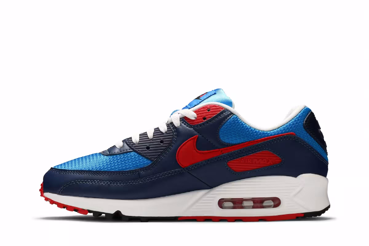 Nike Air Max 90 Photo Blue University Red, view 4
