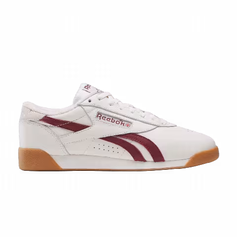 Wmns Reebok Freestyle Lo 'Chalk Classic Burgundy Gum'