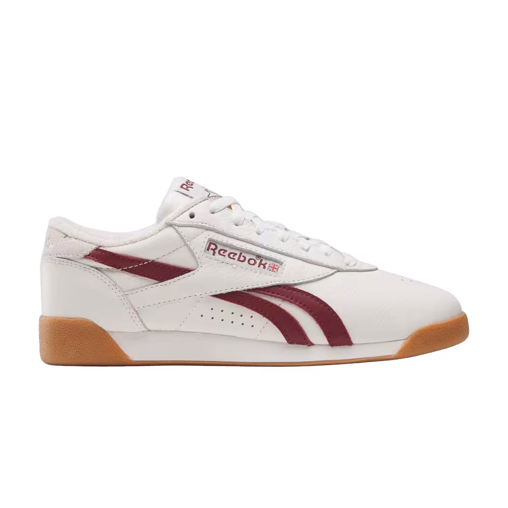 Women's Reebok Freestyle Lo Chalk Classic Burgundy Gum