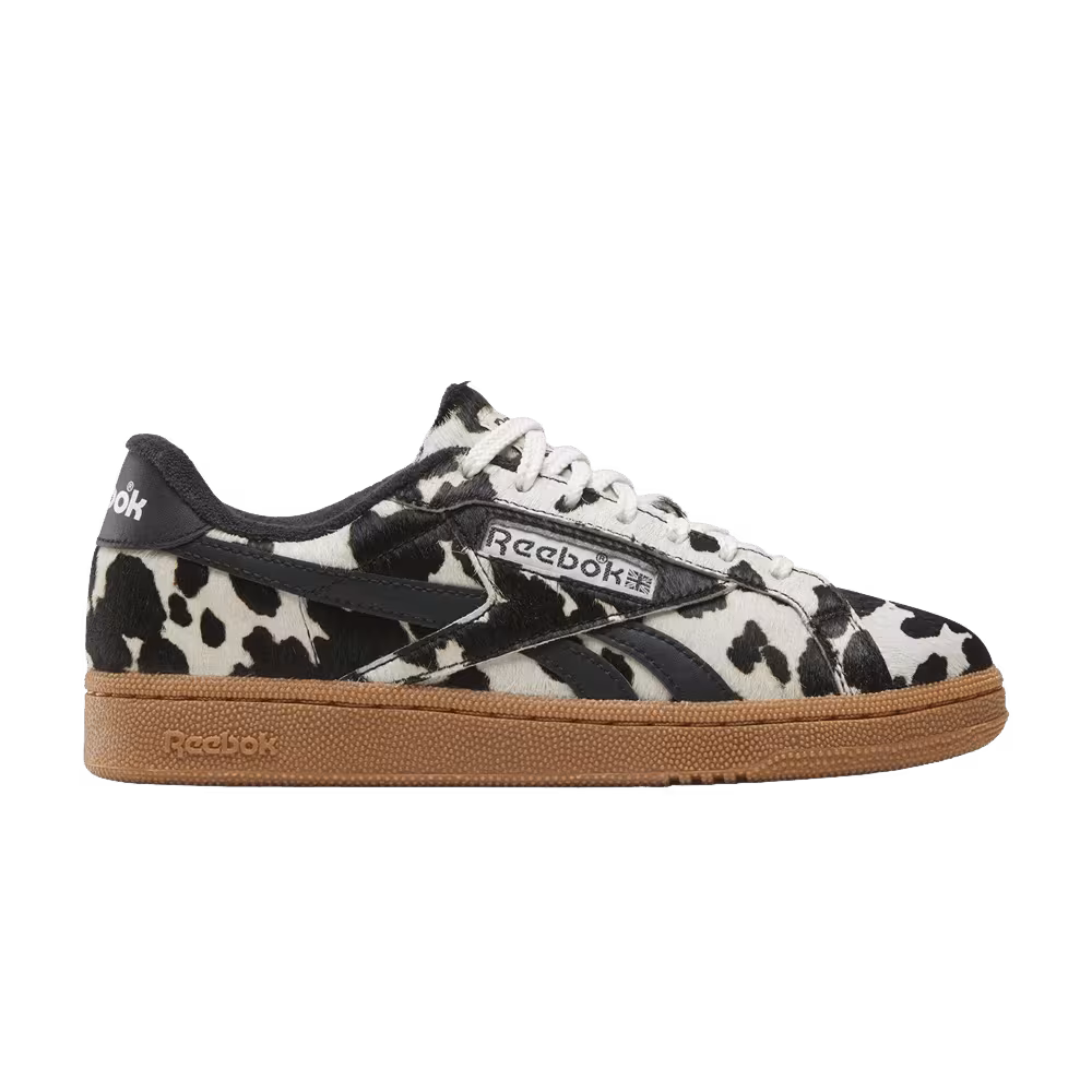 Women's Reebok Club C Grounds UK Cow Print