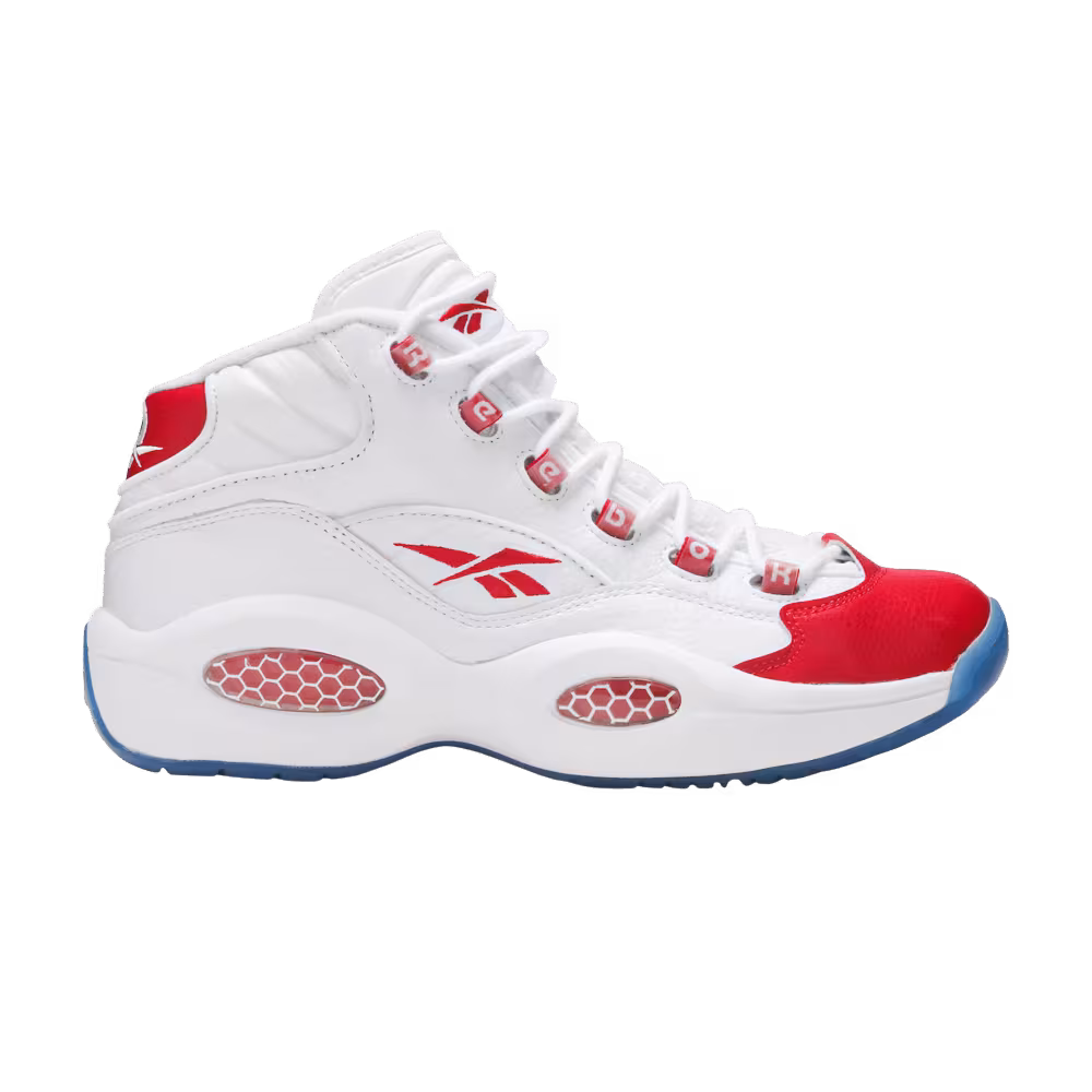 Reebok Question Mid White Pearlized Red 2016