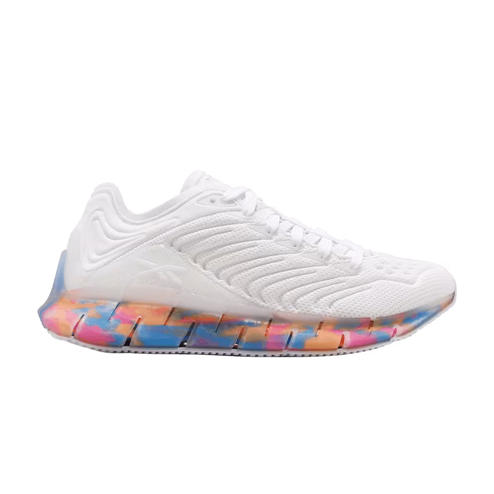 Reebok Women's Zig Kinetica White Blue Pink