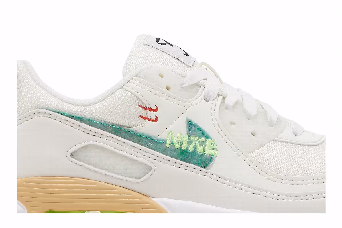 Nike Women's Air Max 90 SE White Neptune Green, view 3