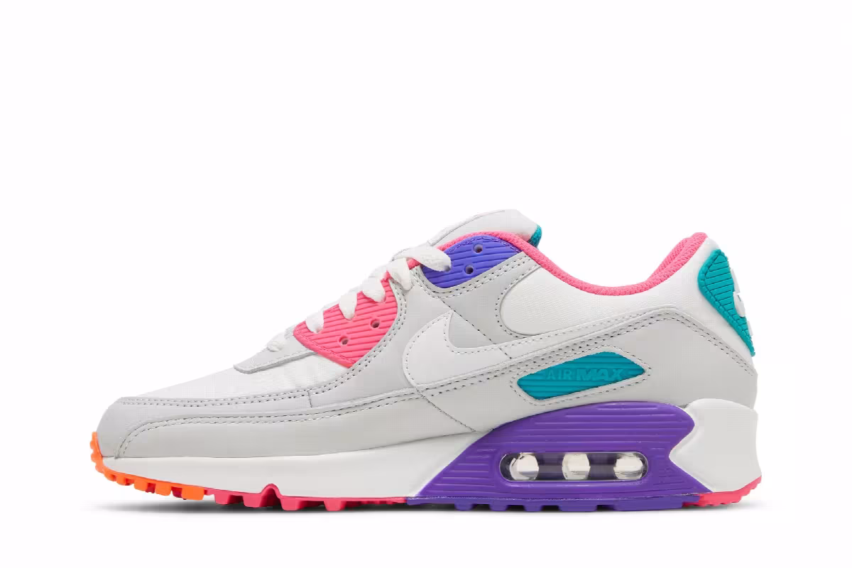 Nike Women's Air Max 90 White Multi, view 4