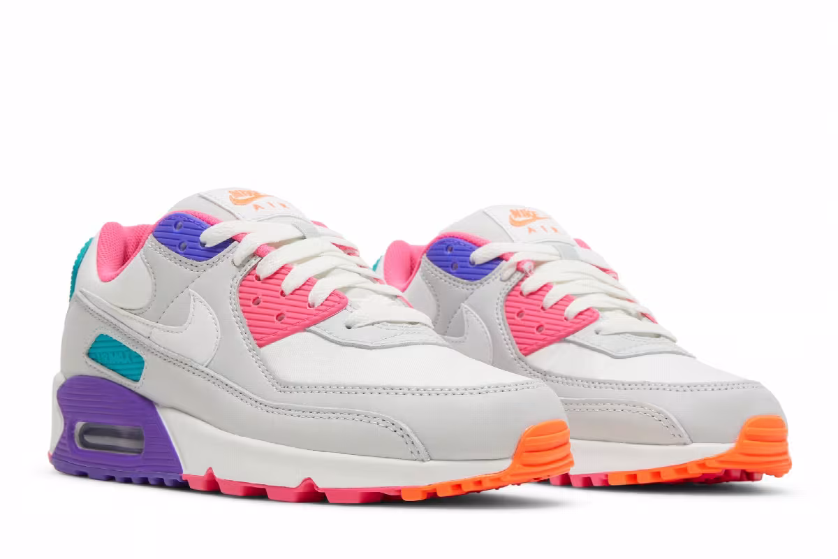 Nike Women's Air Max 90 White Multi, view 9