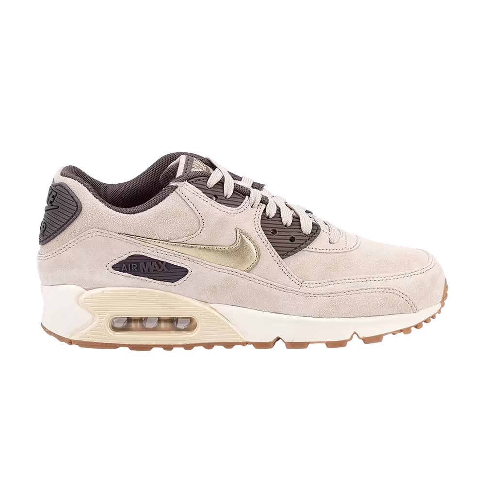 Nike Women's Air Max 90 Premium Suede String Gold