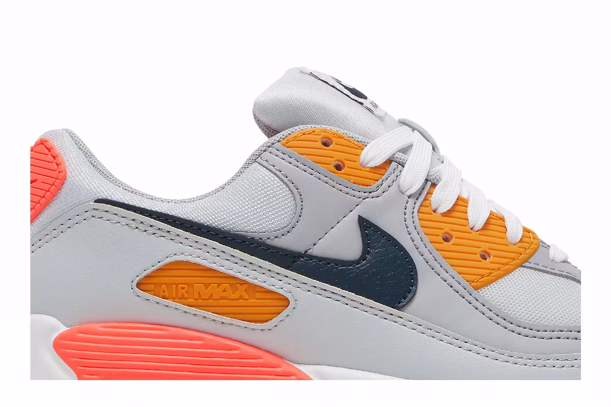 Nike Women's Air Max 90 Grey Crimson Gold, view 3
