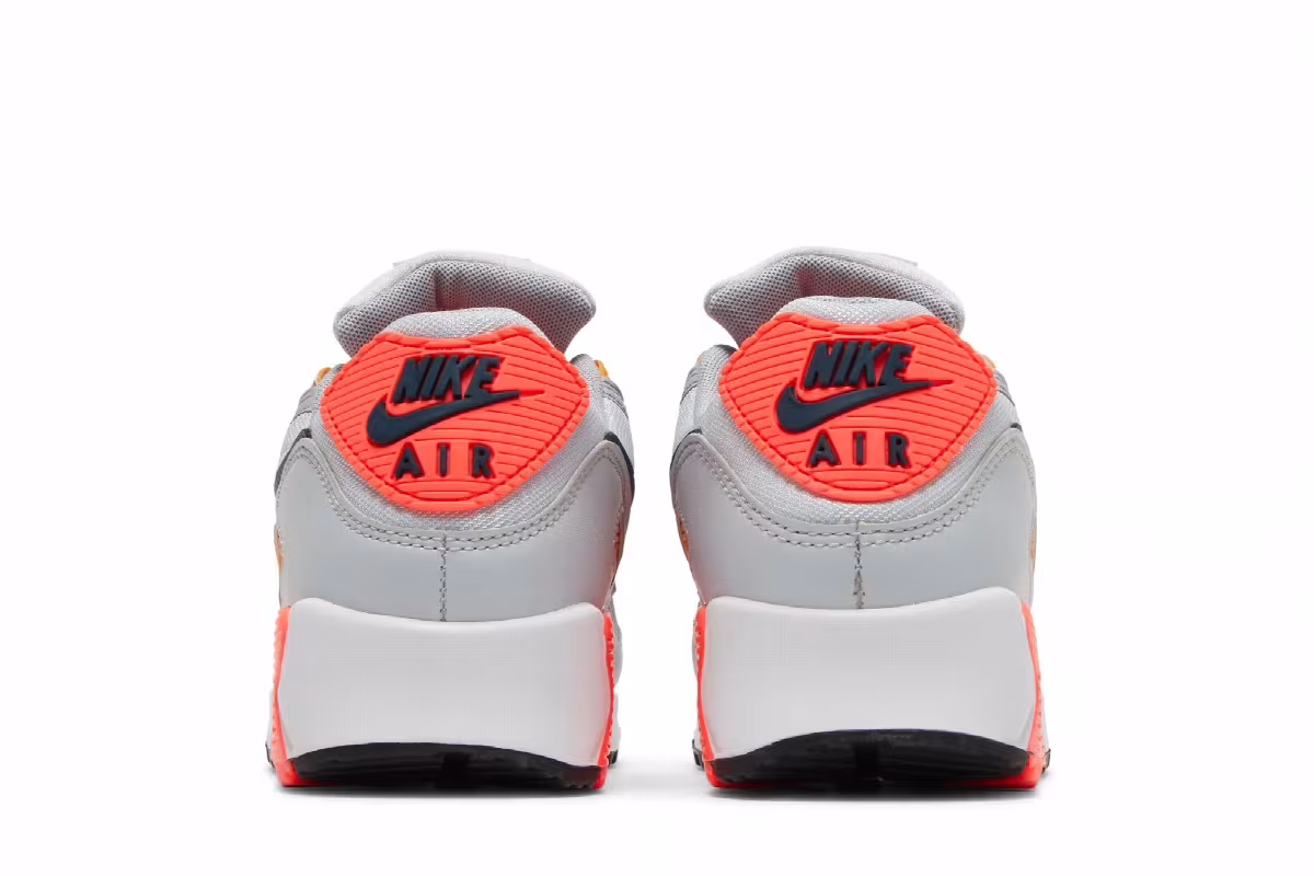 Nike Women's Air Max 90 Grey Crimson Gold, view 7