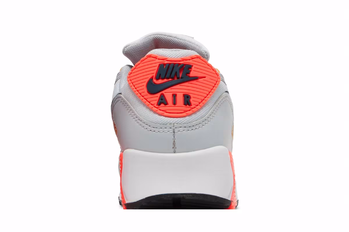 Nike Women's Air Max 90 Grey Crimson Gold, view 8