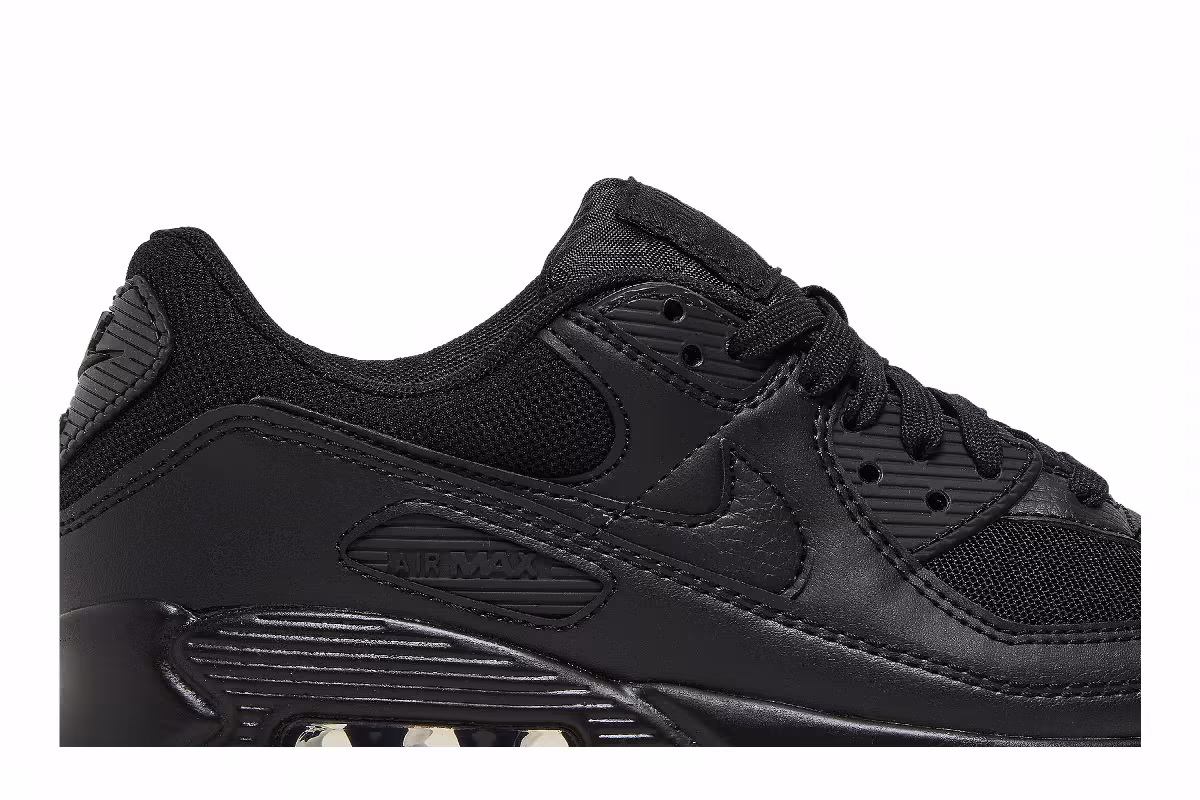 Nike Women's Air Max 90 Triple Black, view 3