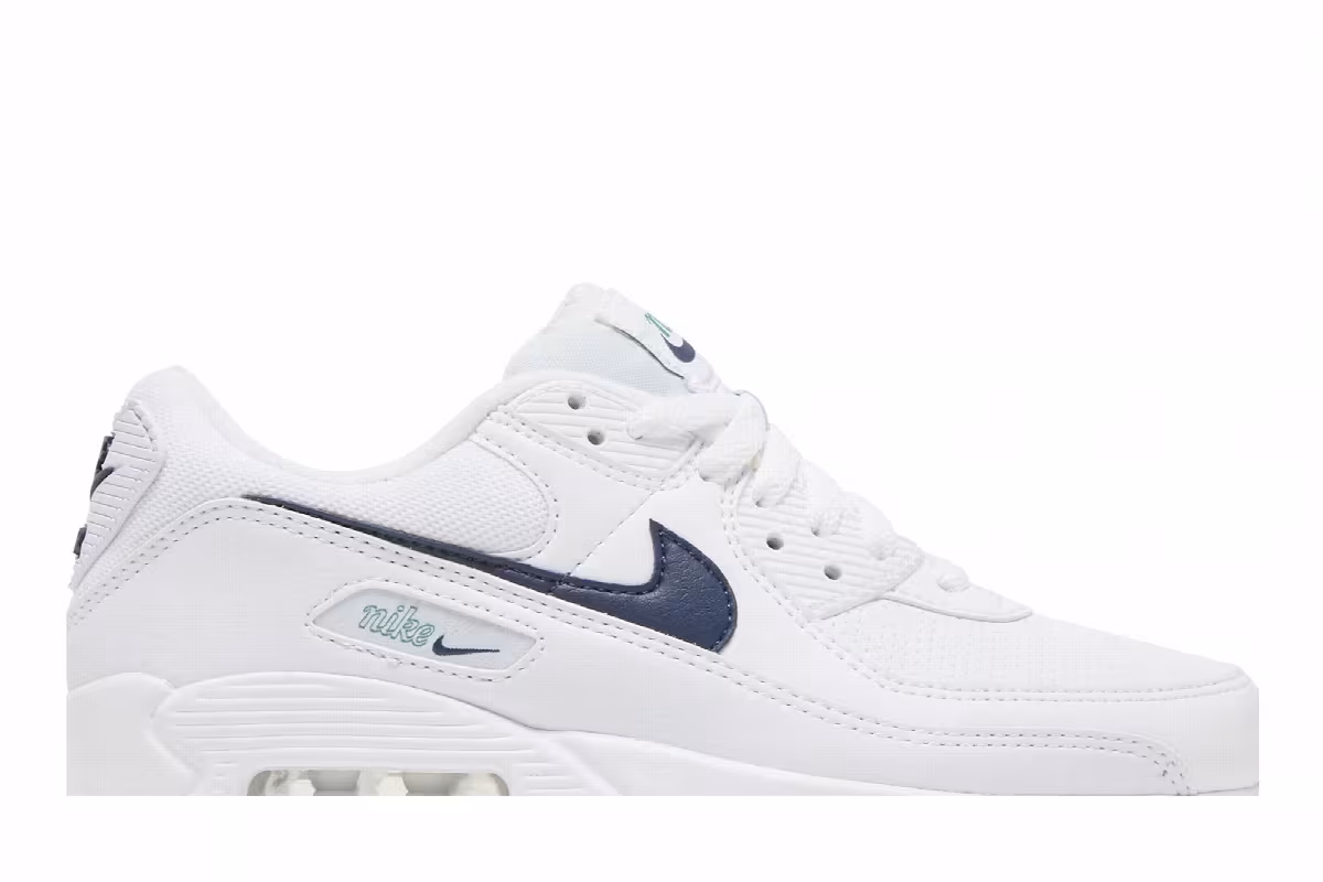 Nike Women's Air Max 90 White Racer Blue, view 3
