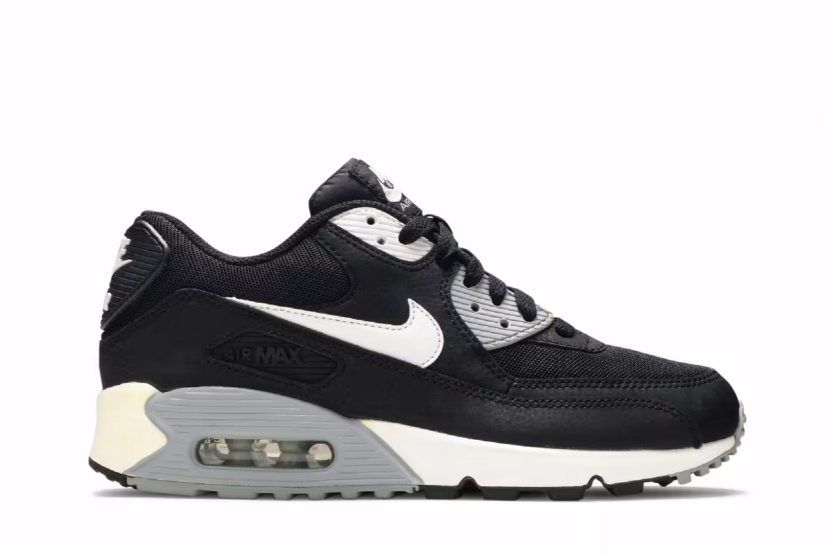 Nike Women's Air Max 90 Essential Black Wolf Grey, view 2