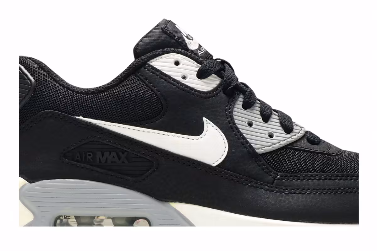 Nike Women's Air Max 90 Essential Black Wolf Grey, view 3