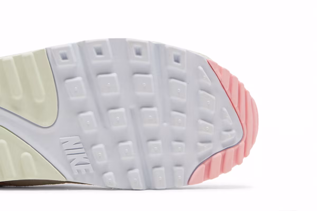 Nike Women's Air Max 90 White Light Olive Pink, view 6