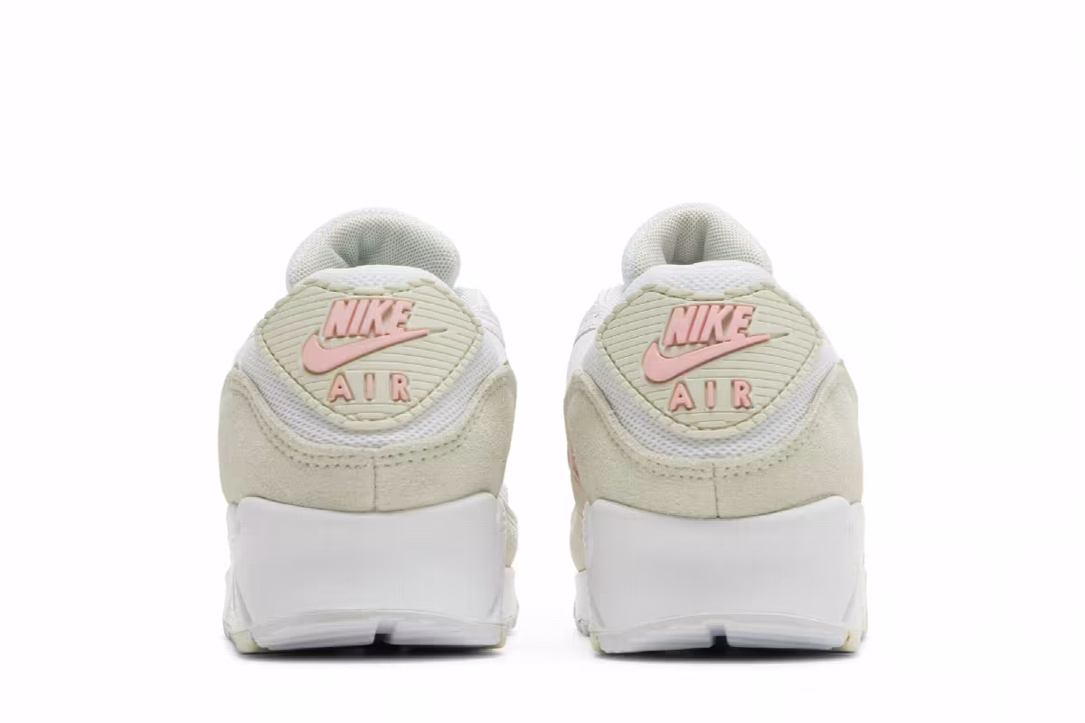 Nike Women's Air Max 90 White Light Olive Pink, view 7