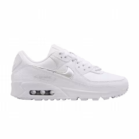 Nike Wmns Air Max 90 'White Metallic Silver'