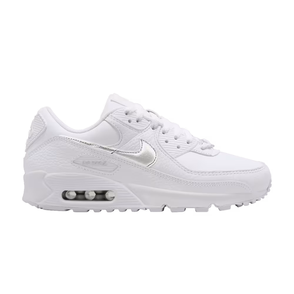 Nike Women's Air Max 90 White Metallic Silver