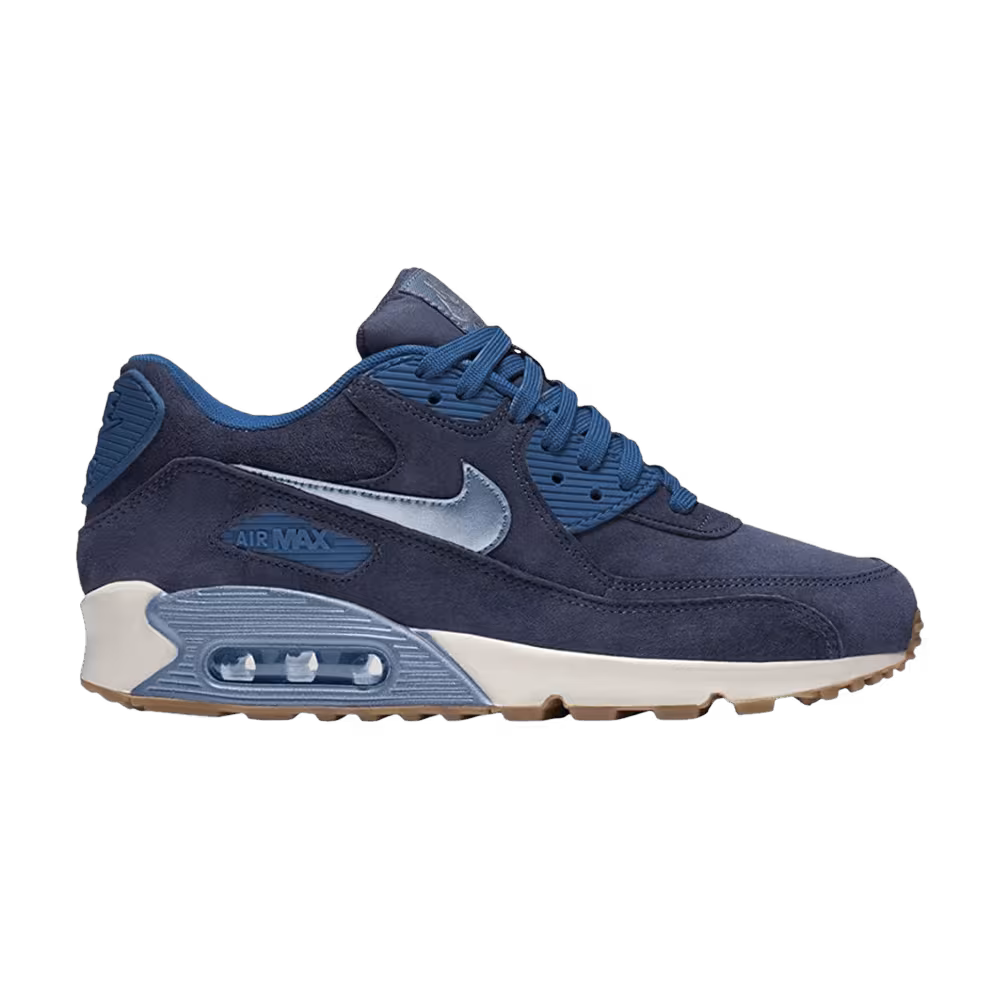 Nike Women's Air Max 90 Premium Suede Midnight Navy Gum