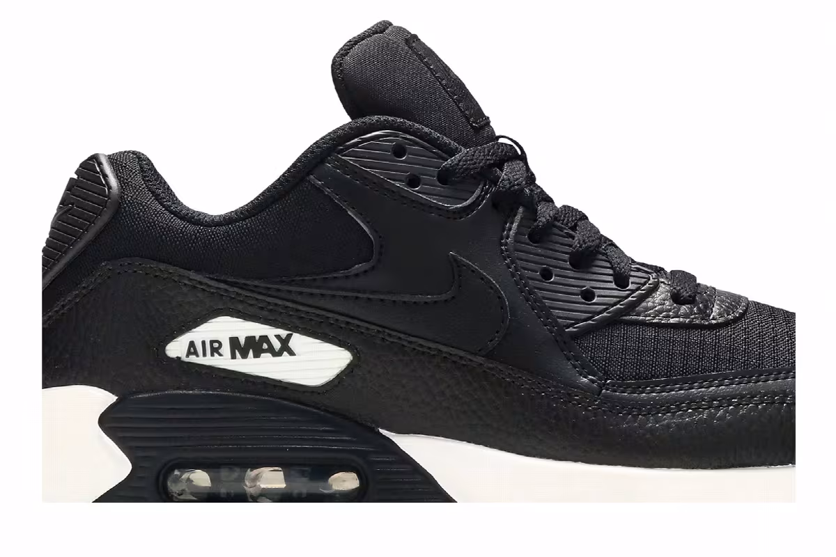 Nike Women's Air Max 90 Black White, view 3