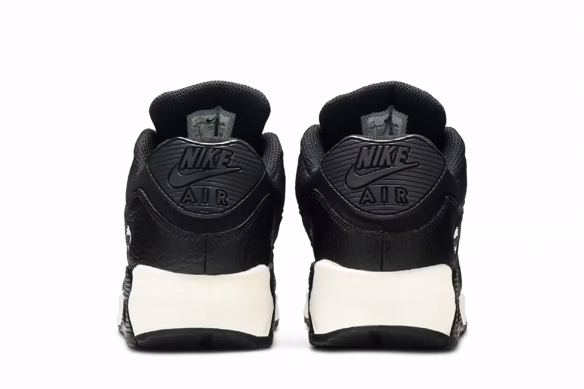 Nike Women's Air Max 90 Black White, view 7