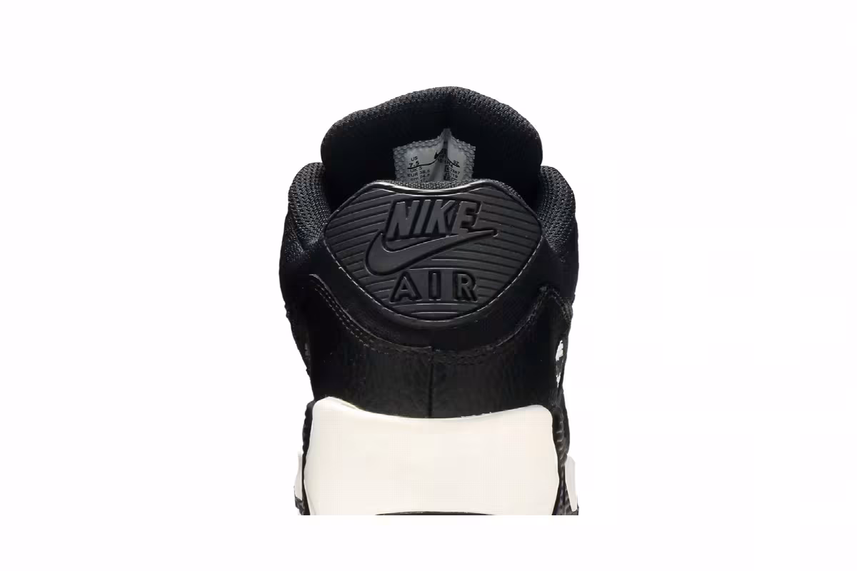 Nike Women's Air Max 90 Black White, view 8