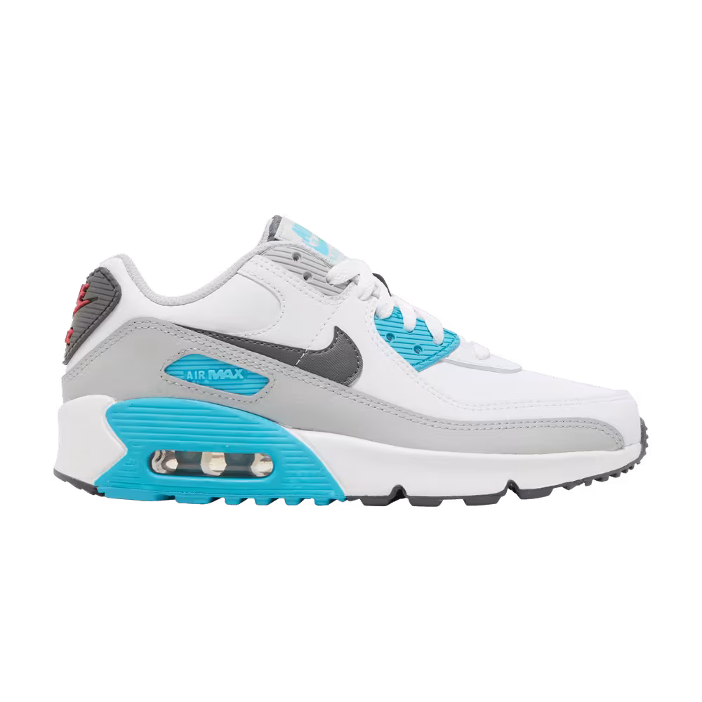 Nike Air Max 90 Leather GS White Chlorine Blue