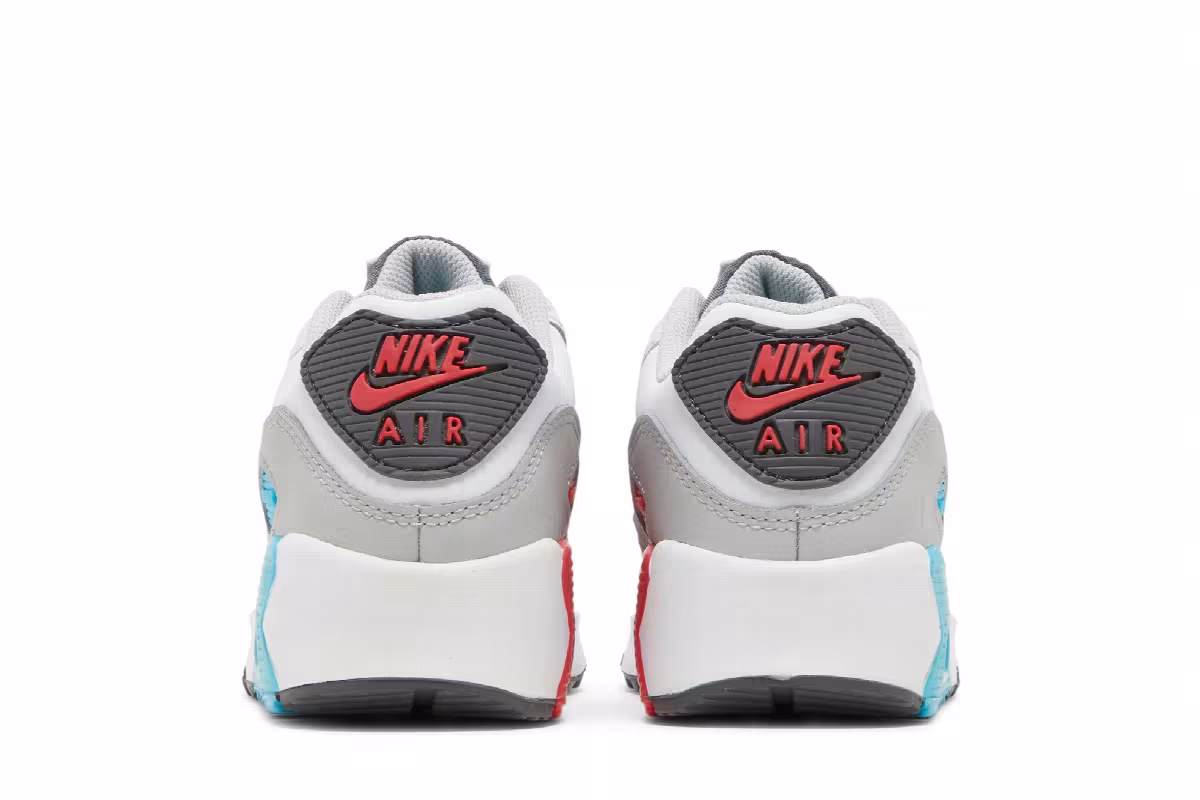 Nike Air Max 90 Leather GS White Chlorine Blue, view 7
