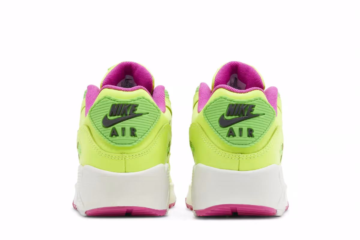 Nike Air Max 90 Leather GS Volt Fire Pink, view 7