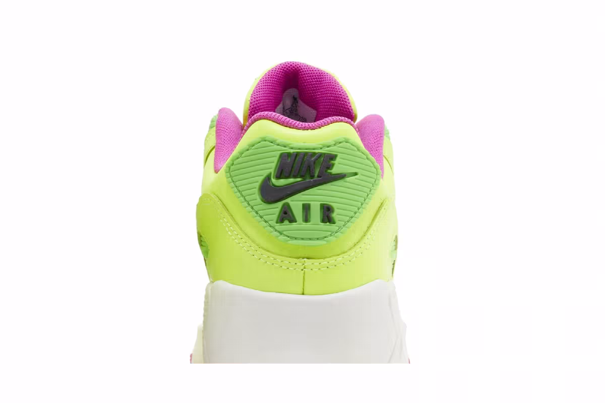 Nike Air Max 90 Leather GS Volt Fire Pink, view 8