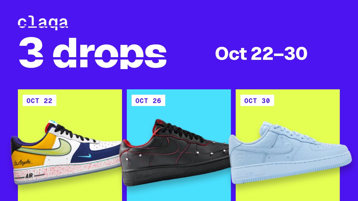 Air Force 1 “What The LA”, Air Force 1 “Hellraiser” and Air Force 1 “Ice Blue” sneakers