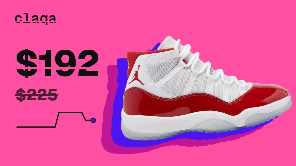 Air Jordan 11 Retro “Cherry” sneaker at $192, down from $225 retail