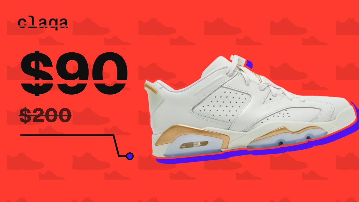 Air Jordan 6 Low “Lunar New Year” sneaker at $90, down from $200 retail