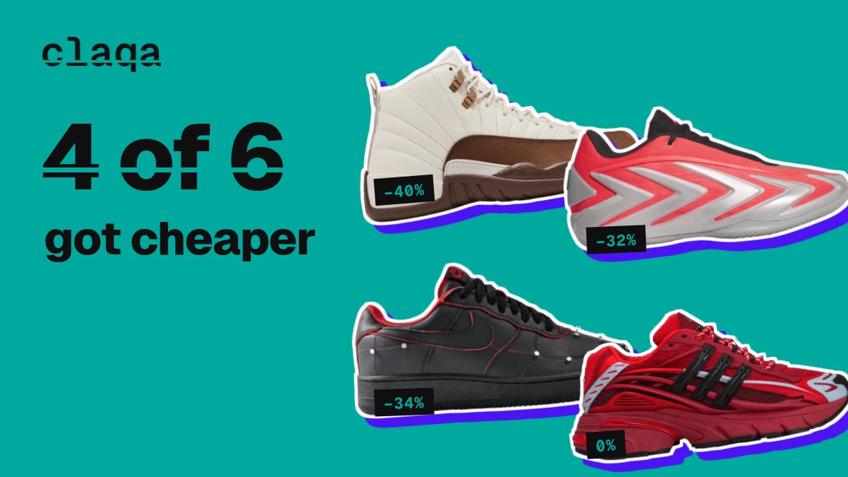 Air Jordan 12 “Eggnog”, adidas AE 3 “Omen”, Air Force 1 “Hellraiser” and Adistar Jellyfish “Red” sneakers