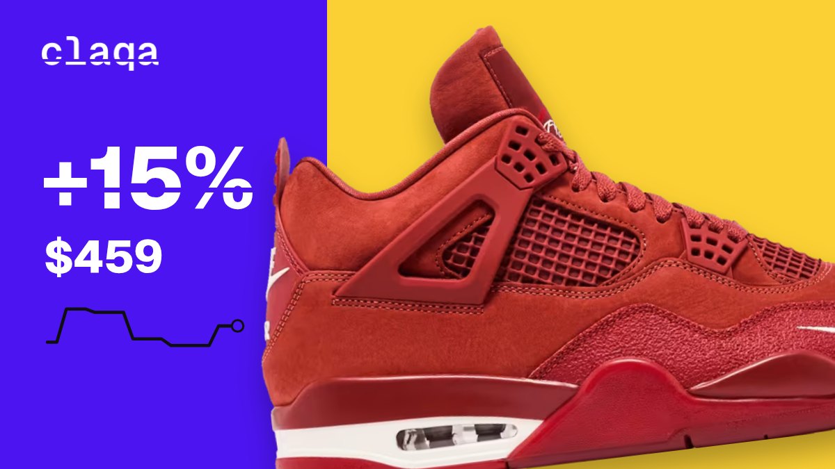 Nigel Sylvester x Air Jordan 4 Retro OG SP “Brick By Brick” sneaker with a +15% price change to $459